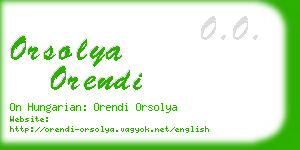 orsolya orendi business card